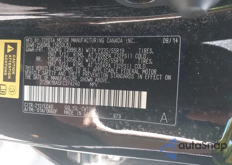 2015 Lexus Rx 350 from USA, damaged, VIN 2T2BK1BA5FC274240